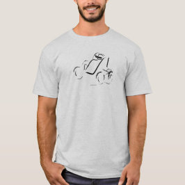 Camiseta Sprintcar 01 Negro sobre ceniza del frente