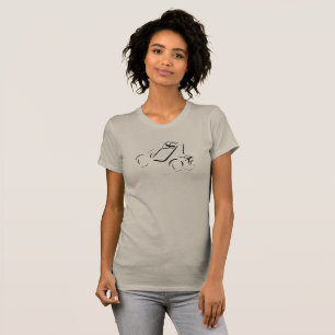 Camiseta Sprintcar 01 Negro sobre Crema