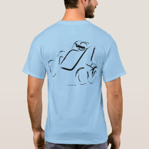 Camiseta Sprintcar 01 Negro sobre fondo azul claro