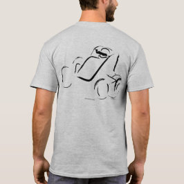 Camiseta Sprintcar 01 Negro sobre Fondo Gris
