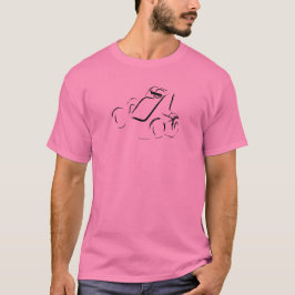 Camiseta Sprintcar 01 Negro sobre Frente Rosa