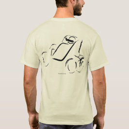 Camiseta Sprintcar 01 Negro sobre parte posterior natural