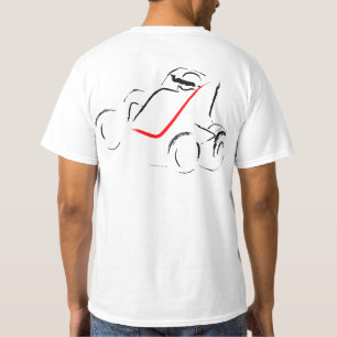 Camiseta Sprintcar 01 Negro y Rojo Detrás