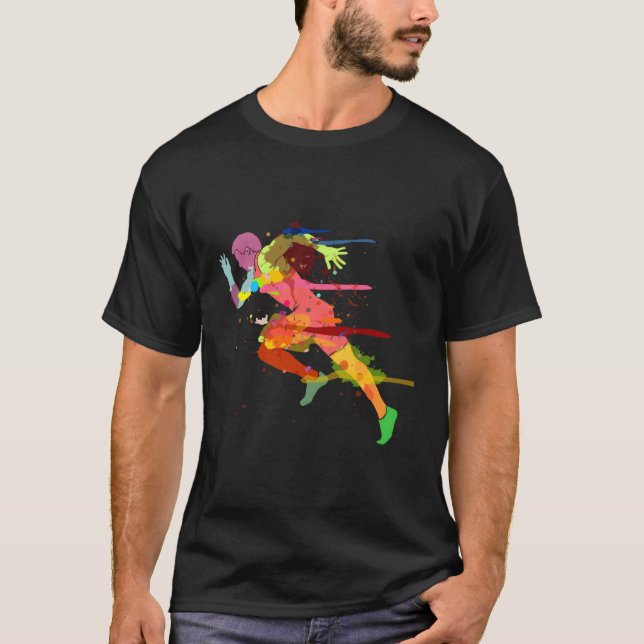 Camiseta Sprinter Track Y Field Runner En Maratón (Anverso)