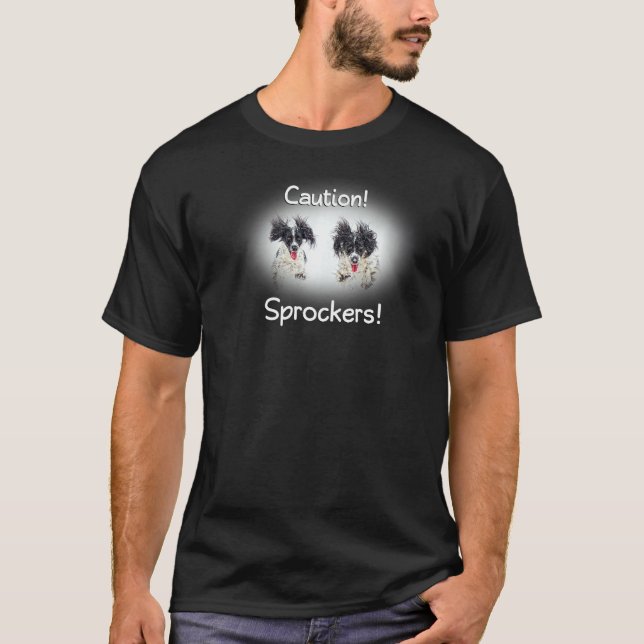 Camiseta Sprocker Spaniel Mascota Perro Hombres Damas (Anverso)