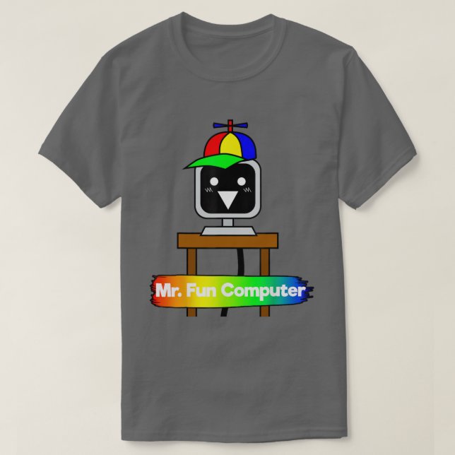Camiseta Sprunki Mr. Fun Computer (Diseño del anverso)