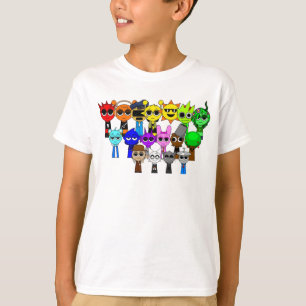 Camiseta Sprunki - Simon Oren Funbot Pinki Durple