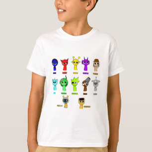 Camiseta Sprunki - Simon Oren Funbot Pinki Wenda Jevin