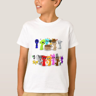 Camiseta Sprunki Sprunky Simon Oren Funbot Pinki Wend en 3D