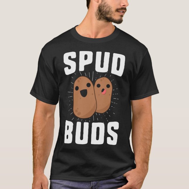 Camiseta Spud Buds Funny Potato T-Shirt Friend Team Vegetab (Anverso)
