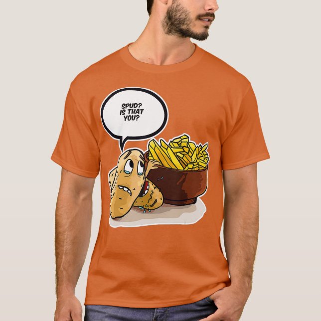 Camiseta Spud Es Que Tristemente Patatas Funny Francés (Anverso)