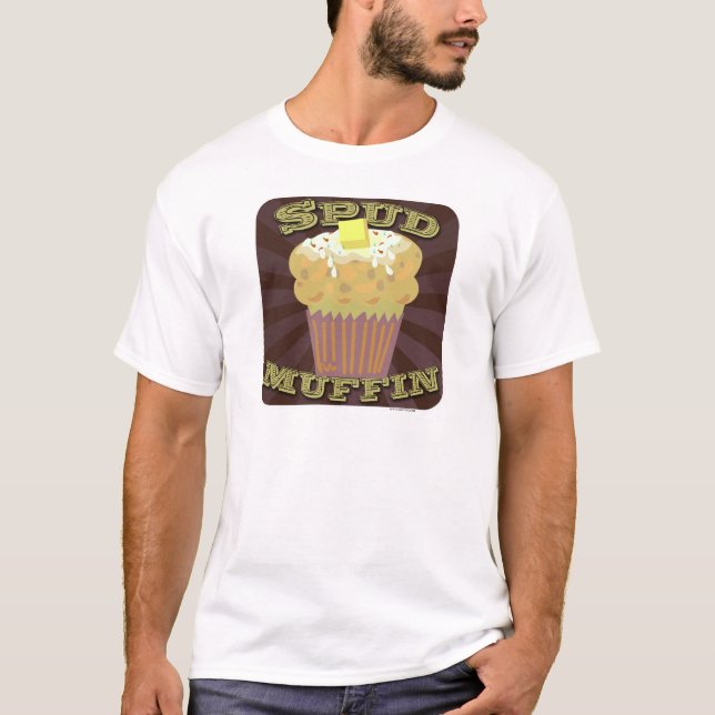 Camiseta Spud Muffin Divertido arte del lema de la papa (Anverso)
