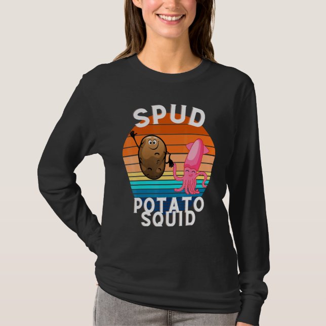 Camiseta Spud Potato Y Calamar Manos (Anverso)