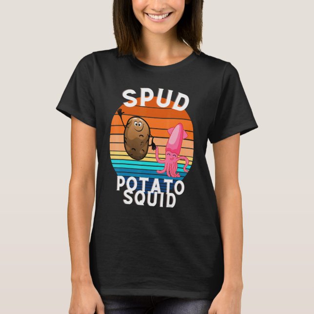 Camiseta Spud Potato Y Calamar Manos (Anverso)
