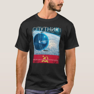 Camiseta Sputnik 1 Satellite Space USSR Retro de viajes esp