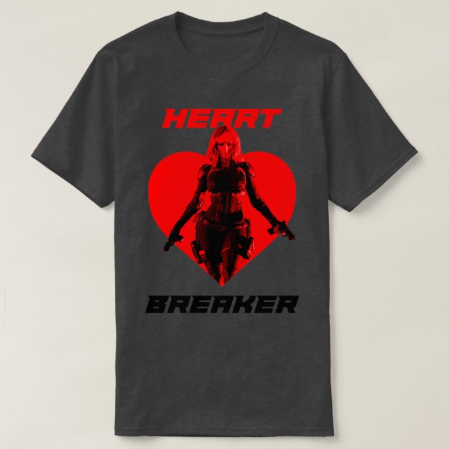 Camiseta Spy Woman Heart Breaker Variante Roja (Diseño del anverso)