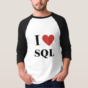 Camiseta SQL de corazón I