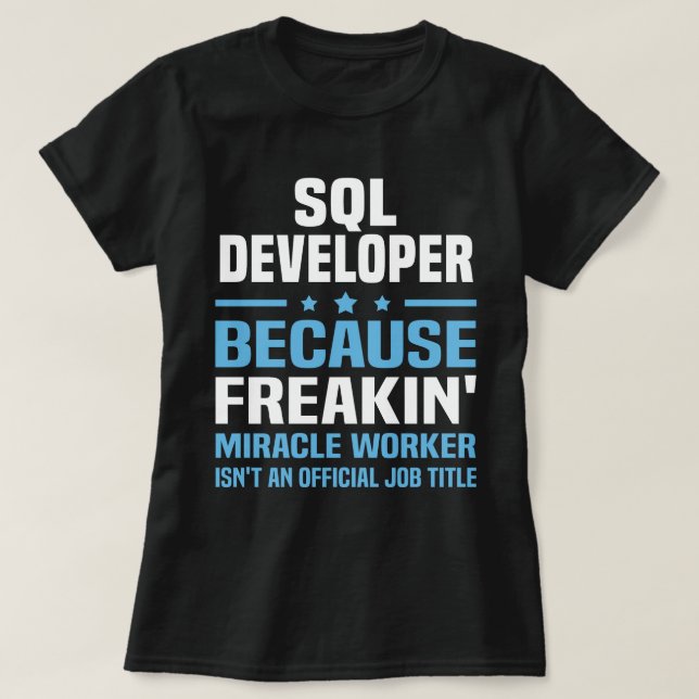 Camiseta SQL Developer (Diseño del anverso)