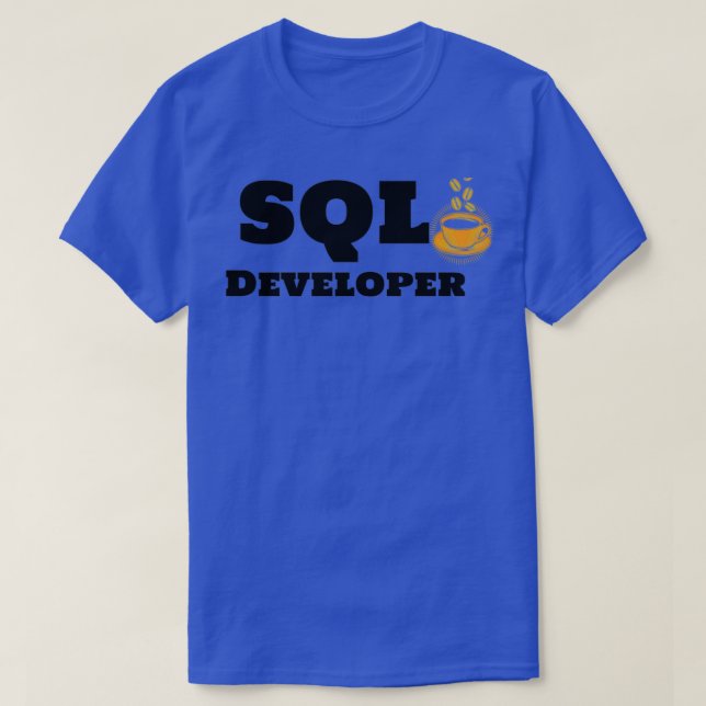 Camiseta SQL Developer y Coffee (Diseño del anverso)