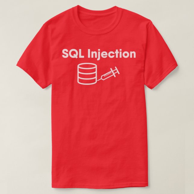 Camiseta SQL Injection 2 (Diseño del anverso)