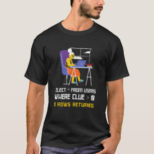 Camiseta SQL Programador de Chistes de programación SQL DBA