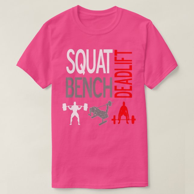 CAMISETA SQUA BENCH DEADLIF SHIR GYM WEIGHLIFING EE (Diseño del anverso)