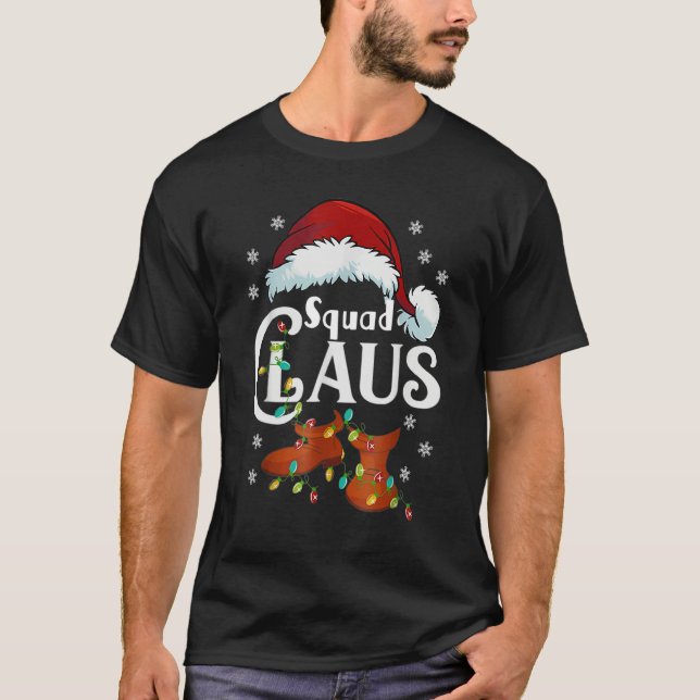 Camiseta Squad Claus Matching Family Christmas Pajamas Xmas (Anverso)