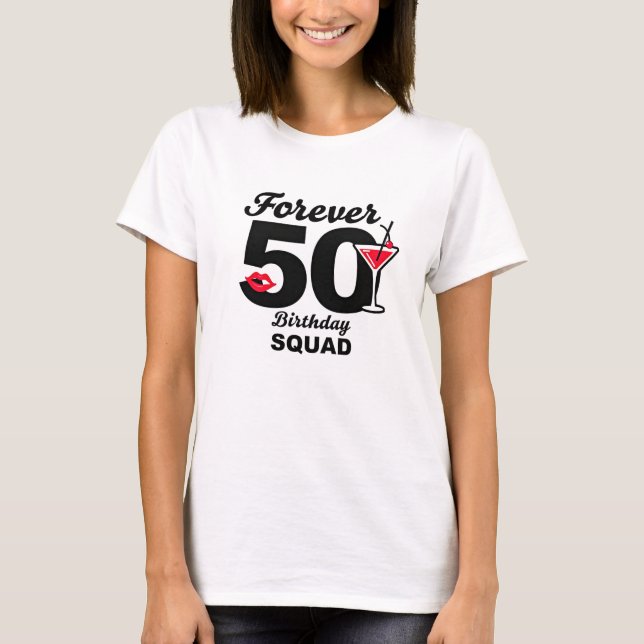 Camiseta Squad Cumpleaños por Siempre 50 (Anverso)