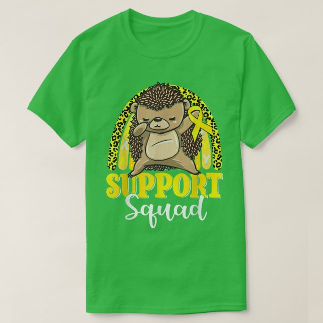Camiseta Squad de apoyo Dabbing Hedgehog Niñez arco iris C (Diseño del anverso)