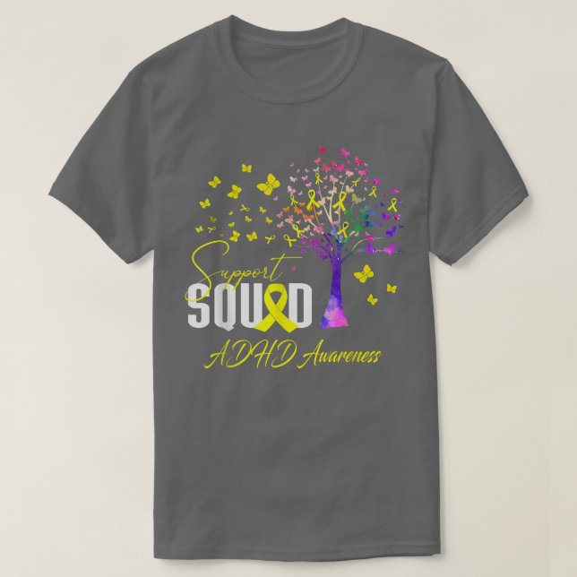 Camiseta Squad De Apoyo Para Concienciación Adhd (Diseño del anverso)
