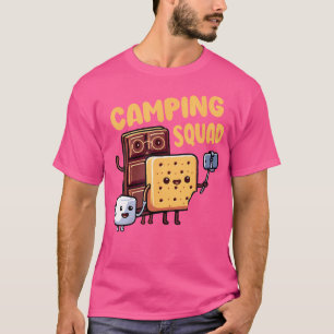 Camiseta Squad de camping familiar Funny Chocolate Marshmal