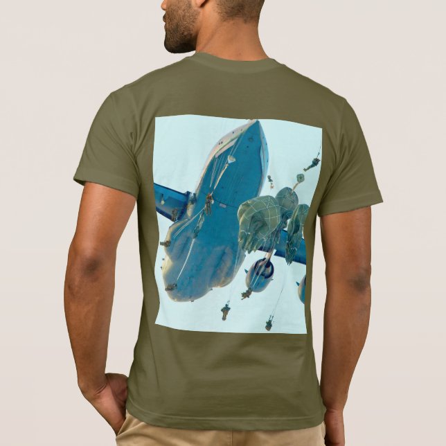 Camiseta SQUAD DE COMBAT DE EE. UU. - Paracaidista en el ai (Reverso)