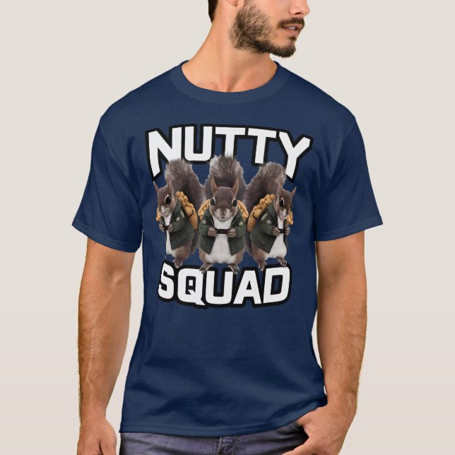 Camiseta Squad de las Nueces, Squad de Snack de Ardilla (Anverso)