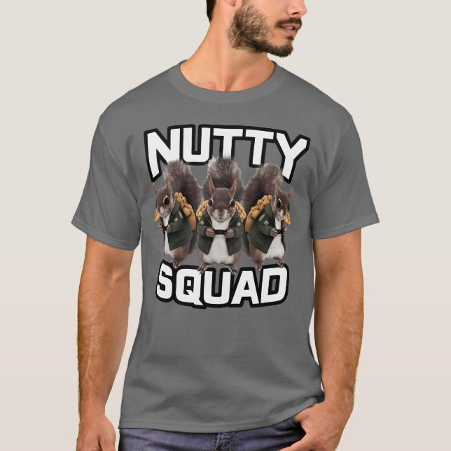 Camiseta Squad de las Nueces, Squad de Snack de Ardilla (Anverso)