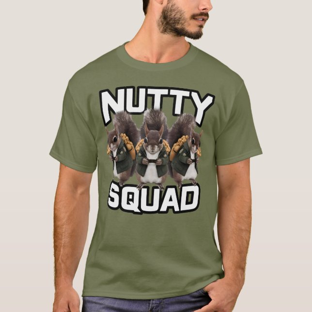 Camiseta Squad de las Nueces, Squad de Snack de Ardilla (Anverso)