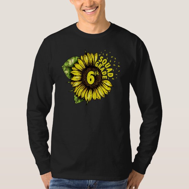 Camiseta Squad de sexto grado de Sunflower Ama a profesor d (Anverso)