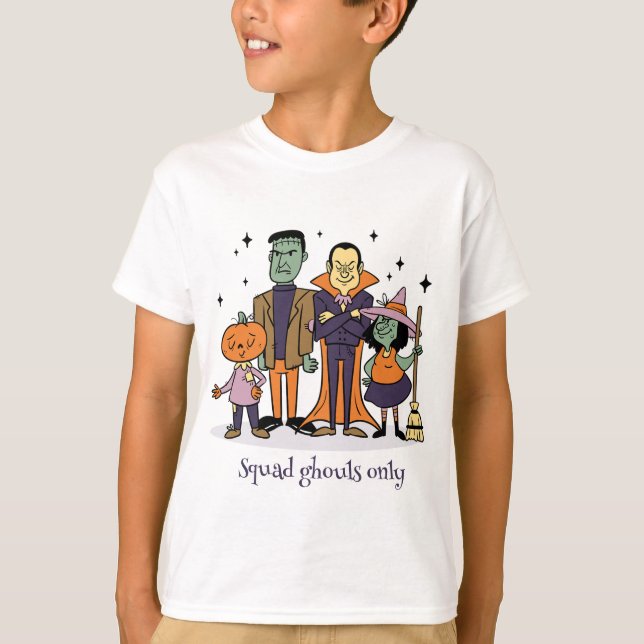 Camiseta Squad Ghouls Only Halloween Kids T-Shirt (Anverso)