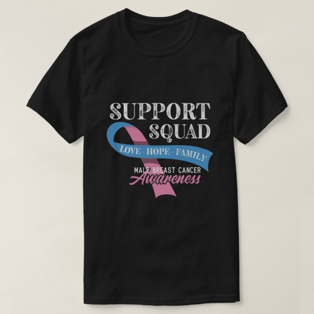 Camiseta Squad I MBC Carcinoma I Cáncer de Mama Masculino (Diseño del anverso)