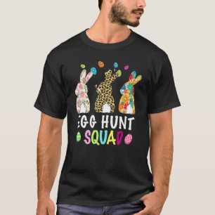 Camiseta Squad Leopard Easter Bunny Rabbit Mujeres