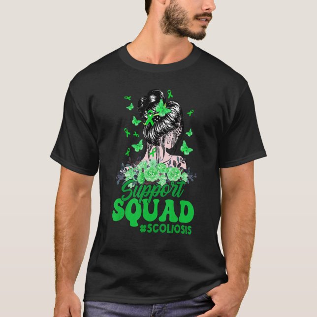 Camiseta Squad Messy Bun Butterfly Green Ribbon Sco (Anverso)