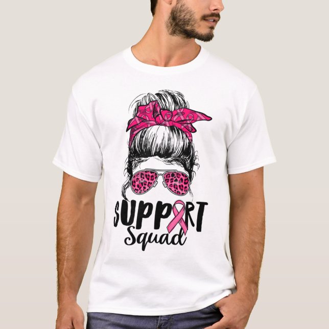 Camiseta Squad Messy Bun Guerrero Rosa Awarene contra el cá (Anverso)