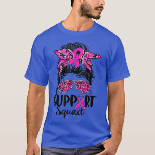 Camiseta Squad Messy Bun Guerrero Rosa Cáncer de Mama