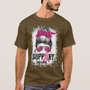Camiseta Squad Messy Bun Guerrero Rosa Cáncer de Mama