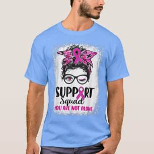 Camiseta Squad Messy Bun Guerrero Rosa Cáncer de Mama