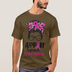 Camiseta Squad Messy Bun Guerrero Rosa Cáncer de Mama