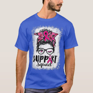 Camiseta Squad Messy Bun Guerrero Rosa Cáncer de Mama