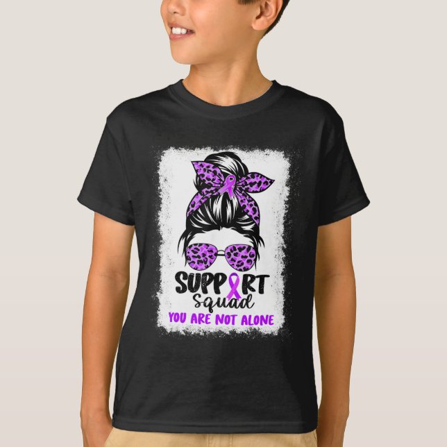 Camiseta Squad Messy Bun Purple Warrior Alzheimer A (Anverso)