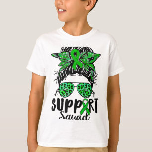 Camiseta Squad Messy Bun Warrior Green Mental Health Proble