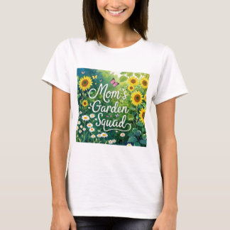 Camiseta Squad_Sunflower de jardín de mamá hace mariposas