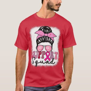 Camiseta Squad Support Breast Cancer Awareness Squad Messy